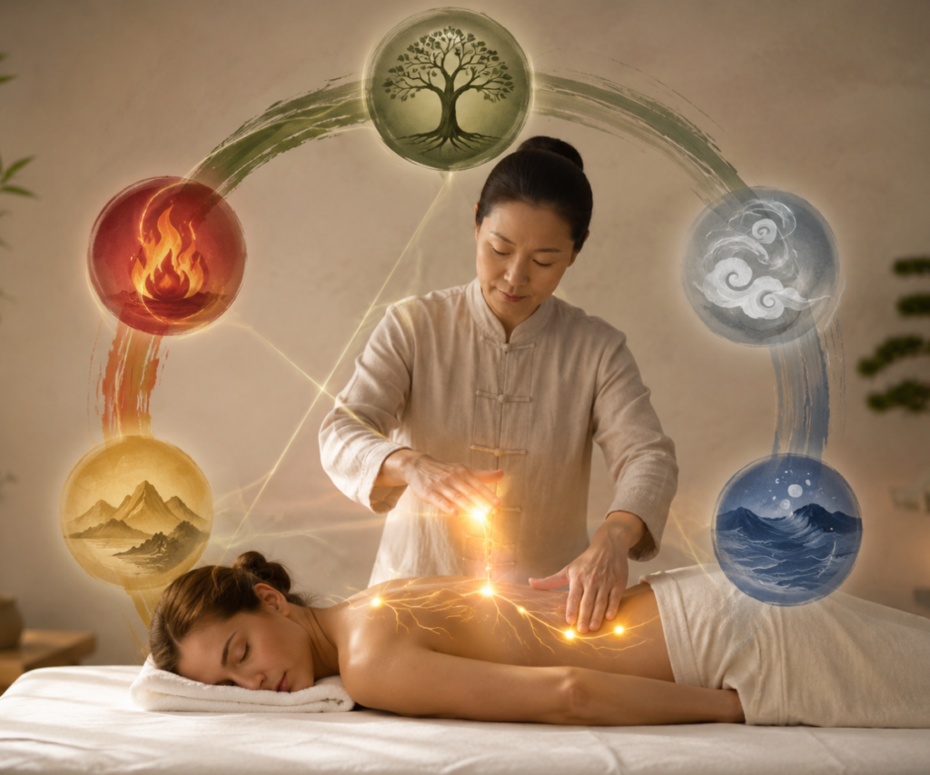 Invisible Needle Technique; Five Element Qigong Massage and Energetic Point Therapy